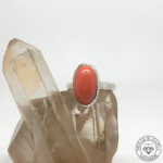 Anel de coral   6,28ct  Prata925