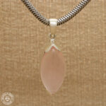 Pingente de quartzo rosa  16,20ct  prata 925