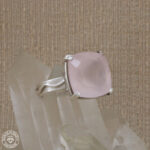 Anel de quartzo rosa