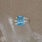 Anel de topázio azul Sky Blue
