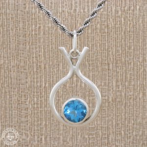 Pingente de topázio azul Swiss Blue  2,74ct  Prata925