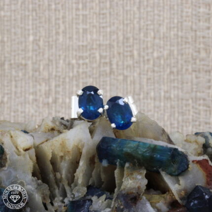 Brinco de apatita azul, extra 1,76ct Prata925
