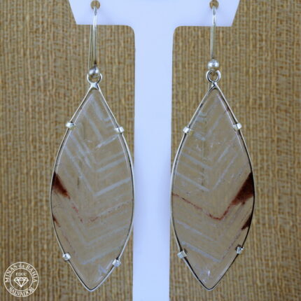 brinco de quartzo lodolita 67,95ct