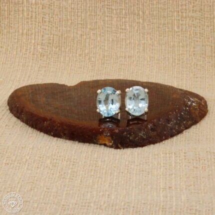 brinco de topázio azul 7,03ct