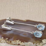 brinco de topázio azul 5,73ct