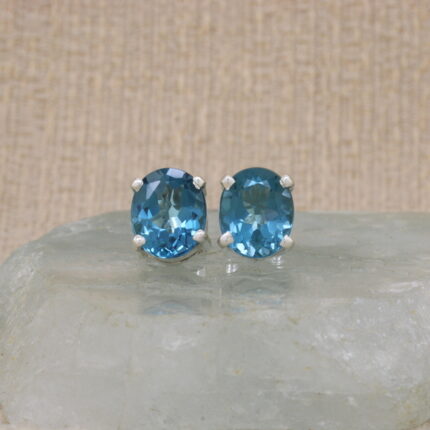 brinco de topázio azul 7,21ct