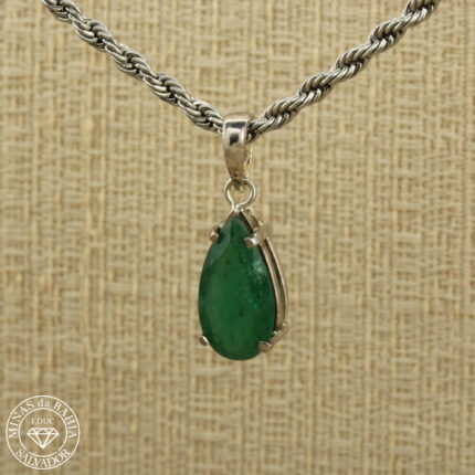 Pingente de esmeralda 2,96ct  Prata925