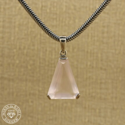 pingente de quartzo rosa 16,6ct