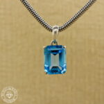 pingente de topázio azul 15,33ct