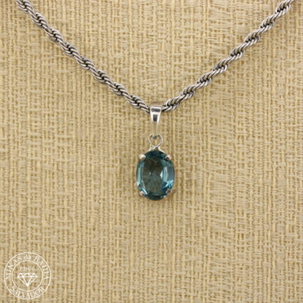 pingente de topázio azul 2,35ct