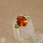 Anel de citrino Rio Grande e peridoto  5,74ct  1,20ct  prata925