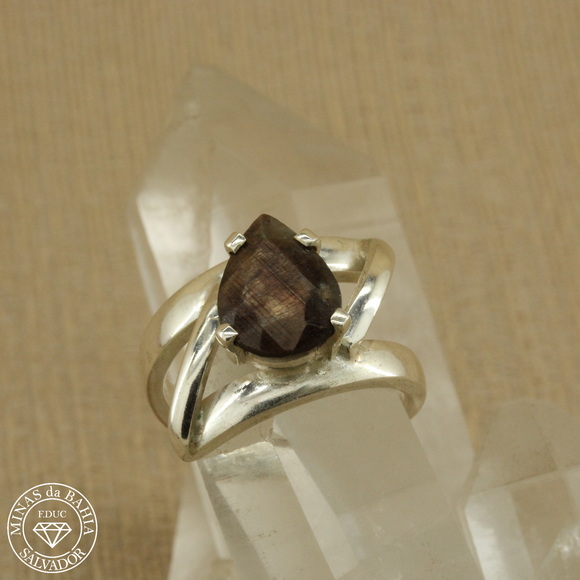 asaf007 anel de safira 4,47ct cod170 Anel de safira dourada