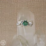 Anel de turmalina verde  0,85ct  Prata925