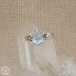 anel de água marinha 1,34ct prata