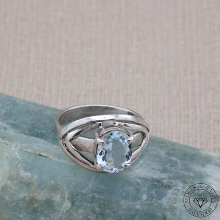 anel de água marinha 1,69ct