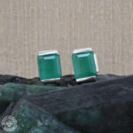 Brinco de esmeralda  3,17ct   Prata 925