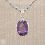 Pingente de Ametista.  6,58ct.  Prata925