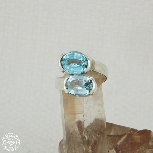 atpa110 anel de topázio azul 3,47ct 3,74ct cod175 Anel de topázio azul, Sky Blue, Swiss Blue