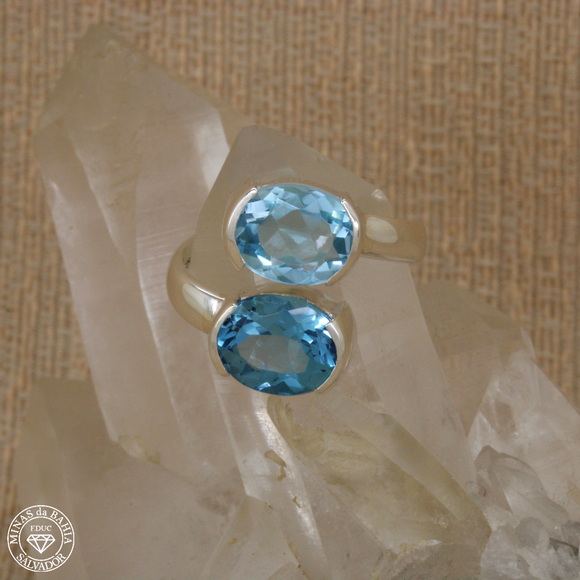 atpa129 anel de topázio azul 3,86ct 3,48ct cod198 Anel de topázio azul, Sky Blue, Swiss Blue