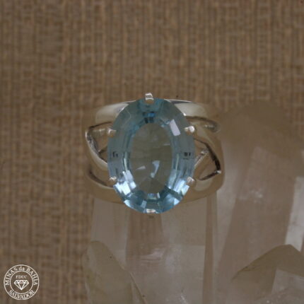 Anel de topázio azul Sky Blue