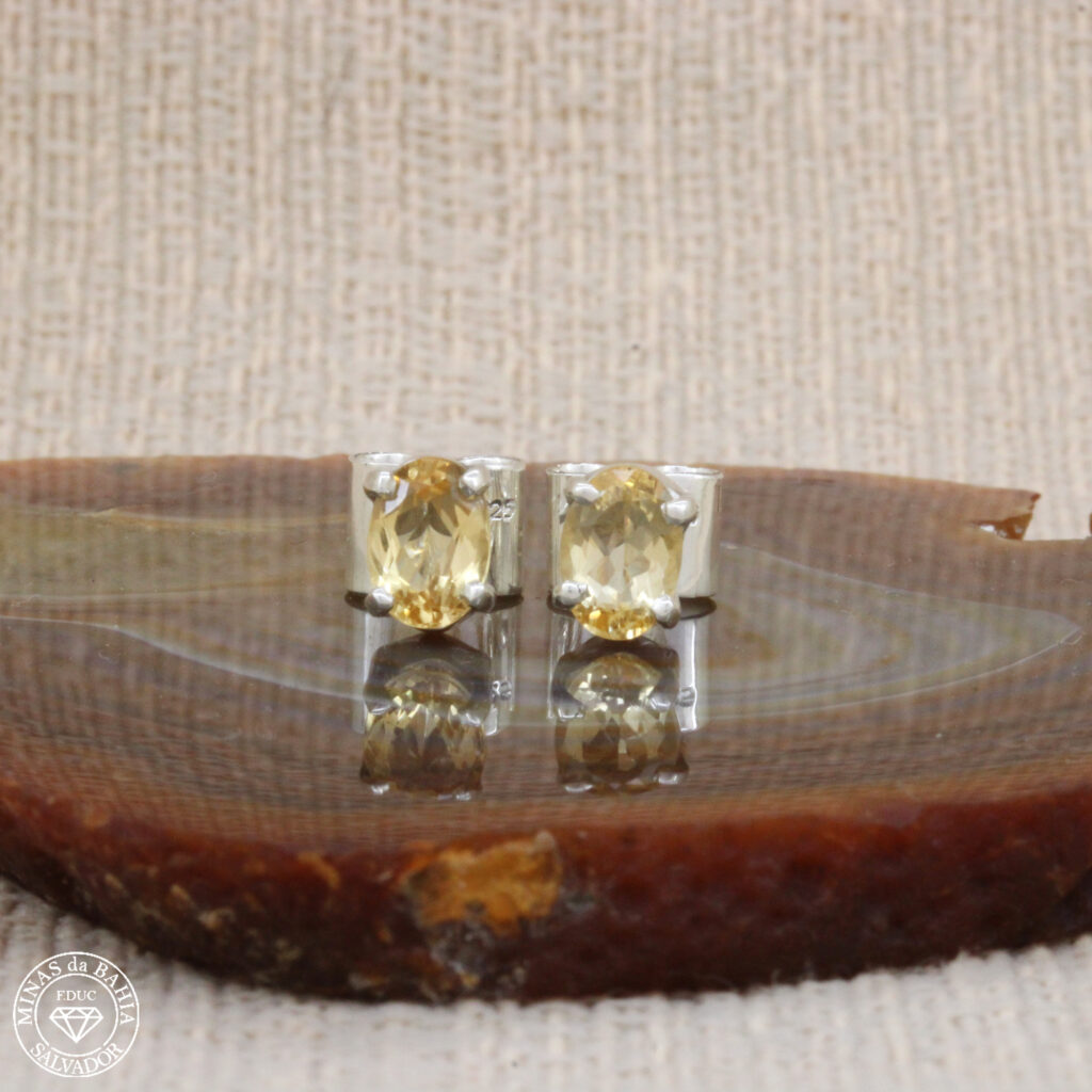 Brinco de topázio imperial 1,62ct Prata925