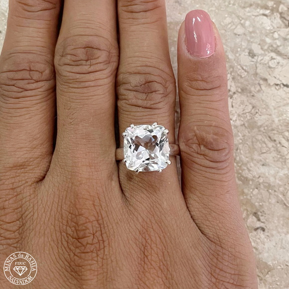 acri005 Anel de cristal de rocha 7,22ct cod115 Anel de cristal de rocha. Prata925
