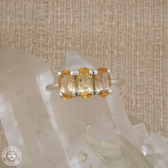 atpi030 Anel de topázio imperial 2,12ct cod341 Anel de topázio imperial. Prata 925
