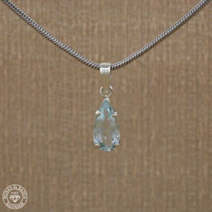 Pingente de água-marinha 1,73ct