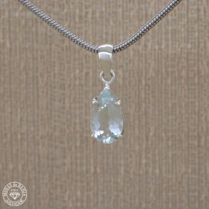 Pingente de água-marinha 2,67ct   Prata925