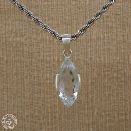 Pingente de água-marinha 3,51ct Prata 925