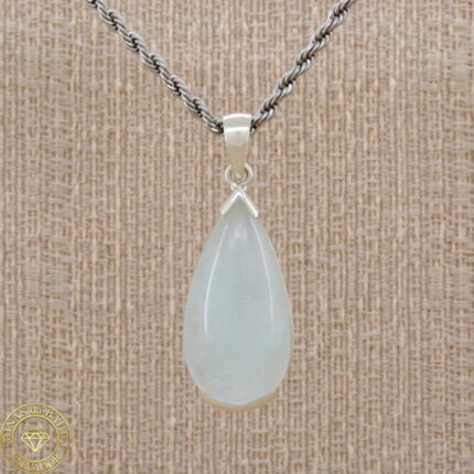 Pingente de água-marinha 18,52ct Cabochão Prata925