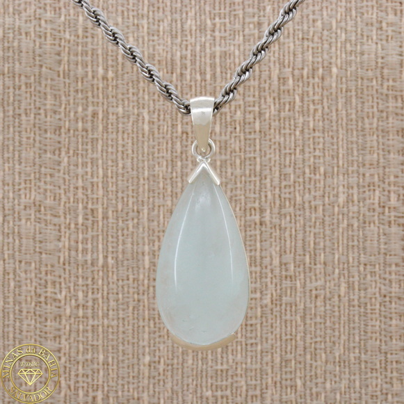 pagm037 Pingente de água-marinha 18,52ct cod151 Pingente de água-marinha 18,52ct Cabochão Prata925