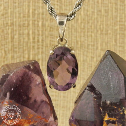 Pingente de ametista 6,26ct   Prata925