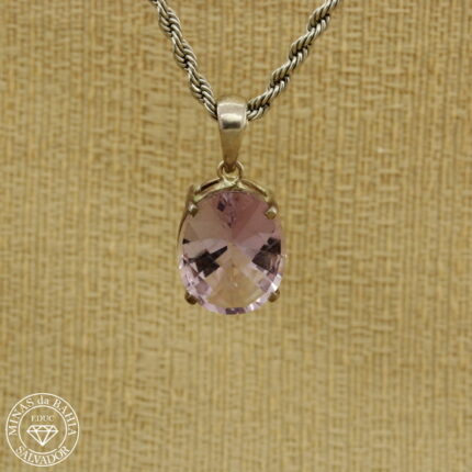 Pingente de ametista  9,22ct    Prata 925