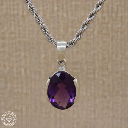 Pingente de ametista 5,02ct Prata de lei