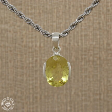 Pingente de berilo amarelo 3,74ct Prata925