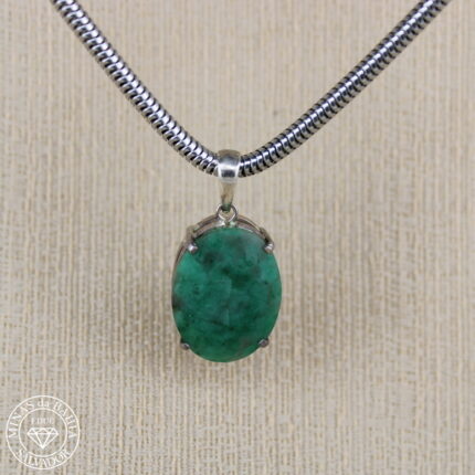Pingente de esmeralda 14,34ct  prata925