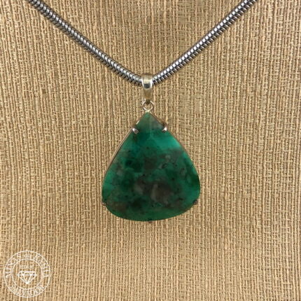 Pingente de esmeralda 60,60ct!  prata925