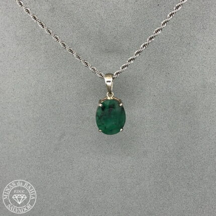 Pingente de esmeralda 8,88ct  Prata925