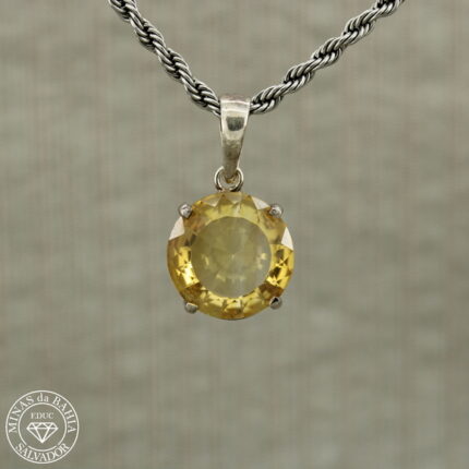 Pingente de citrino 5,9ct   Prata 925