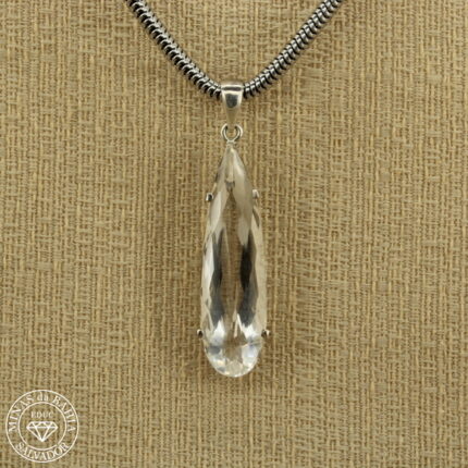 Pingente de cristal de rocha 17,83ct   Prata925
