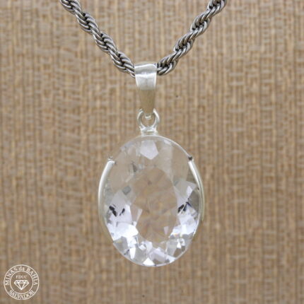 Pingente de cristal de rocha 15,57ct Prata925