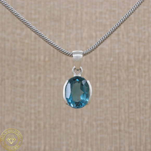 ptpa079 Pingente de topázio azul 3,70ct cod222.JPG Pingente de topázio azul Swiss Blue.