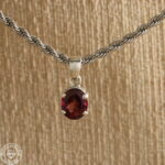 Pingente de turmalina rosa. Prata 925