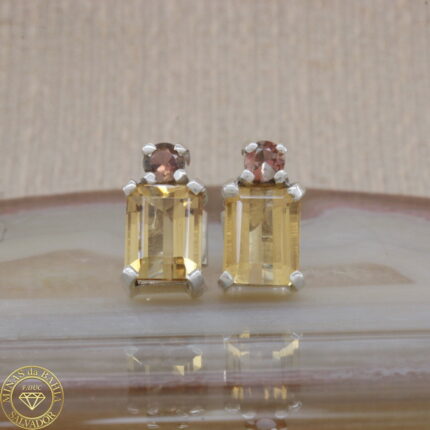 Brinco de citrino e andaluzita 5,70ct 0,38ct