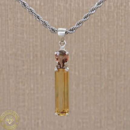 pdiv034 Pingente de citrino e andaluzita 3,93ct 0,80ct