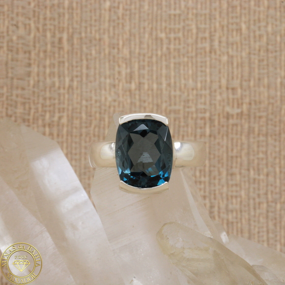 atpa143 Anel de topázio azul 5,95ct cod386 Anel de topázio azul London Blue 5,95ct