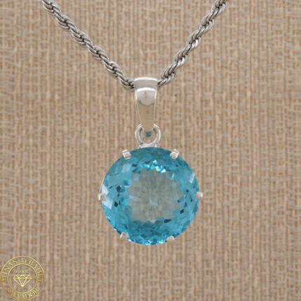 Pingente de topázio azul 24,76ct