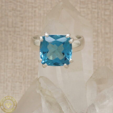 Anel de topázio azul 7,52ct