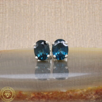 Brinco de topázio azul 4,53ct